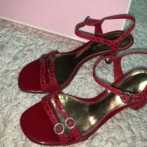 Red Kitten Heels Michelle D